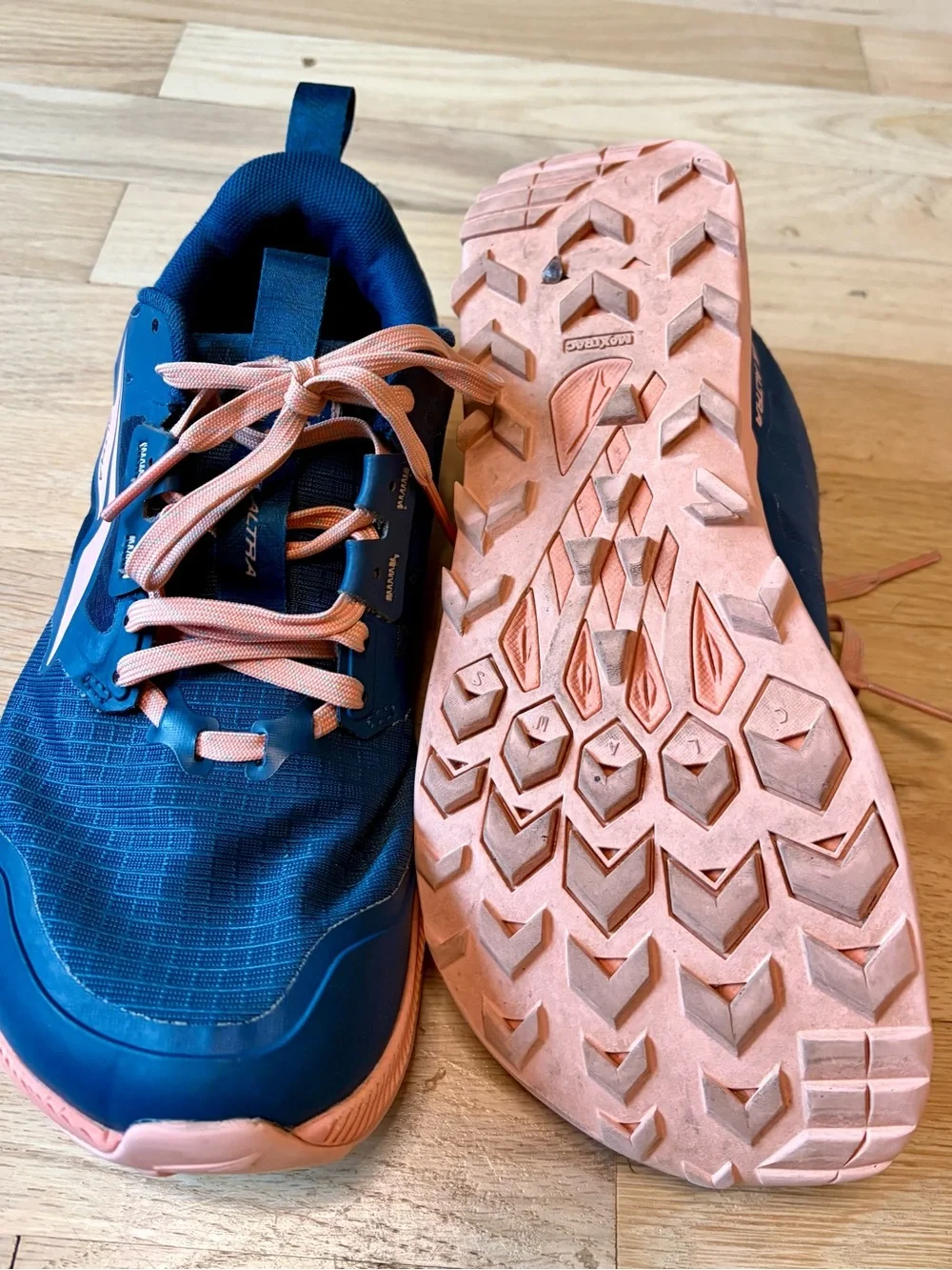 Altra Navy Athletic Shoes with Coral Accents